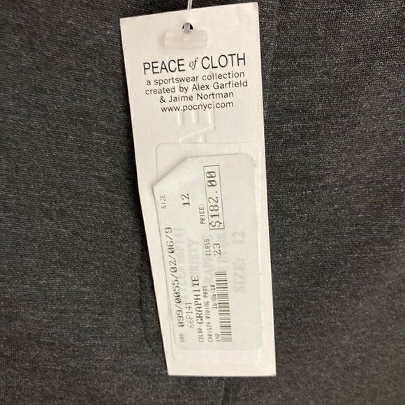 Peace of Cloth 12 Christy Riding Pant Graphite Gray Mid Rise Pleat Front Y2K - Picture 3 of 6